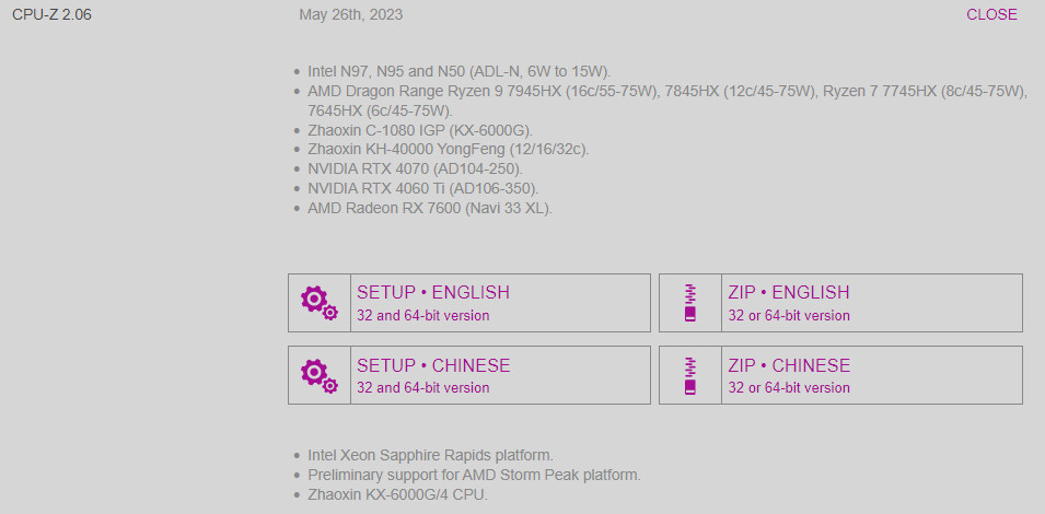 CPU-Z mentions the 