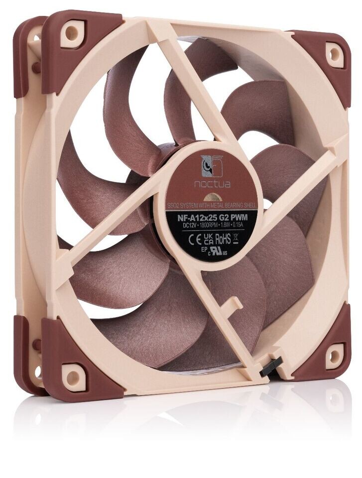 Noctua unveils the NF-A12x25 G2, a 120mm fan that is the next generation in technology.
